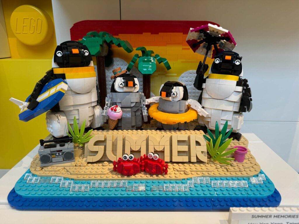 Lego art on display at Lego House Billund, Denmark.
